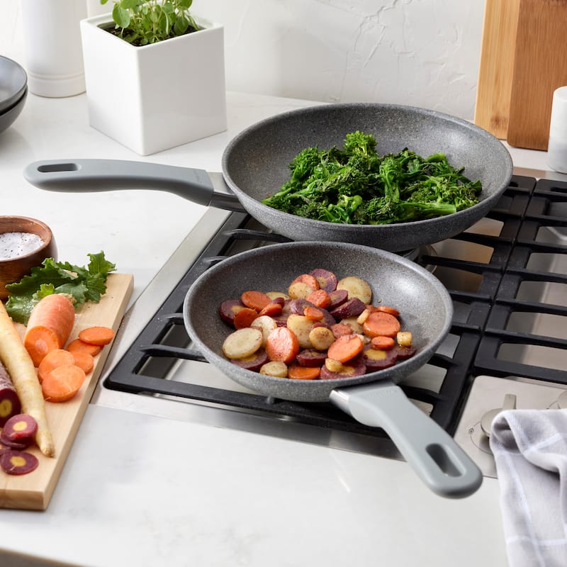 ZWILLING Parma Plus 2-pc Aluminum Nonstick Fry Pan Set - Grey