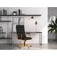 preview thumbnail 2 of 30, LUXMOD® Office Chair Faux Leather Gold Frame Adjustable and Swivel