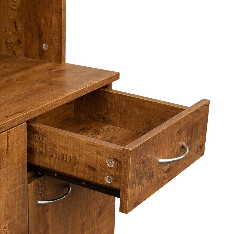 Classic 6 Door Design with Wooden Wardrobe with Drawers and Open Storage Space. for Bedroom Storage Cabinet Wardrobe