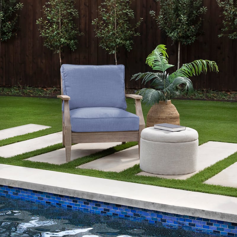 Sorra Home Indoor/Outdoor Corded Cushion Chair Set - 29 x 27 x 5 Deep Seat Cushion Set Corded - Pool