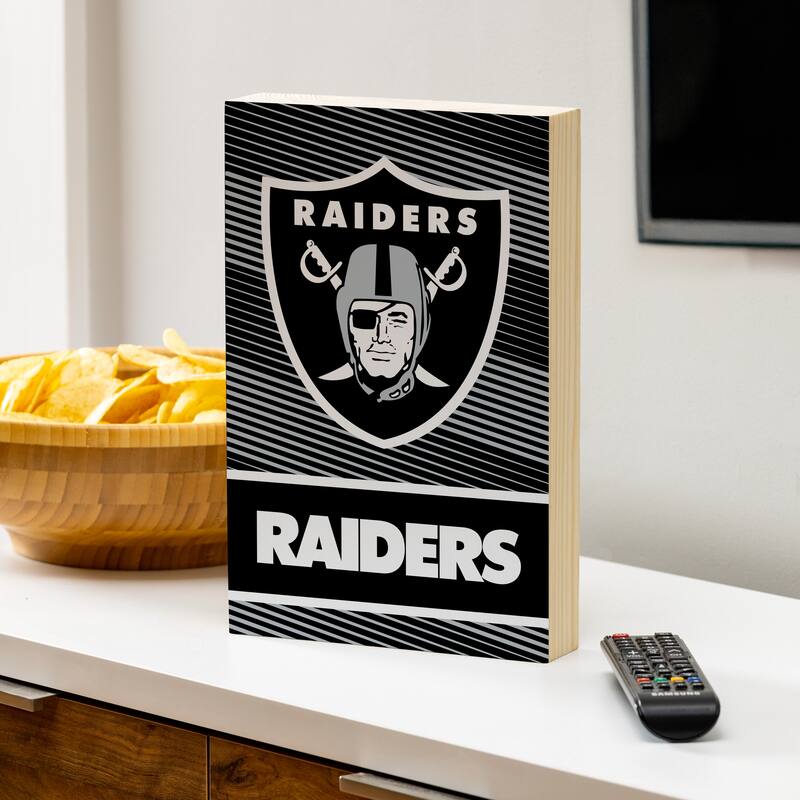 Las Vegas Raiders Wooden Tabletop Mantel Shelf Sign - 8" x 12"