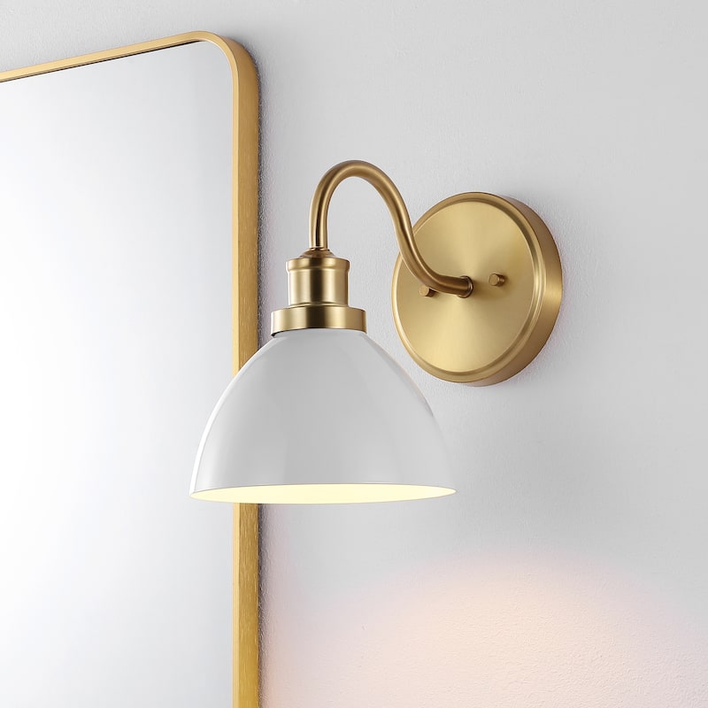 SAFAVIEH Lighting Fetnete Wall Sconce - 11" W x 8" D x 12" H - Gold - 11Wx8Dx12H