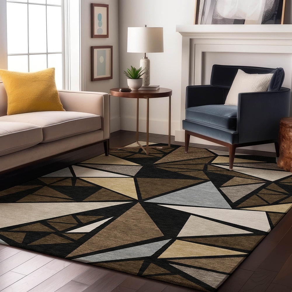 Premium Washable Super Soft Contemporary Mosaic Mayfield Rug