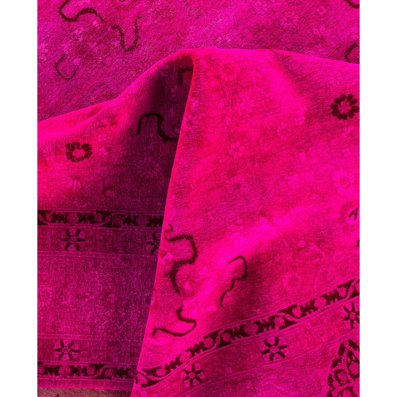Overdyed One-of-a-Kind Hand-Knotted Area Rug - Pink - 8' 0" x 10' 5"
