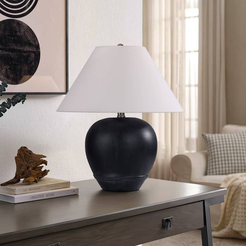Ceramic Table Lamp with Linen Shade