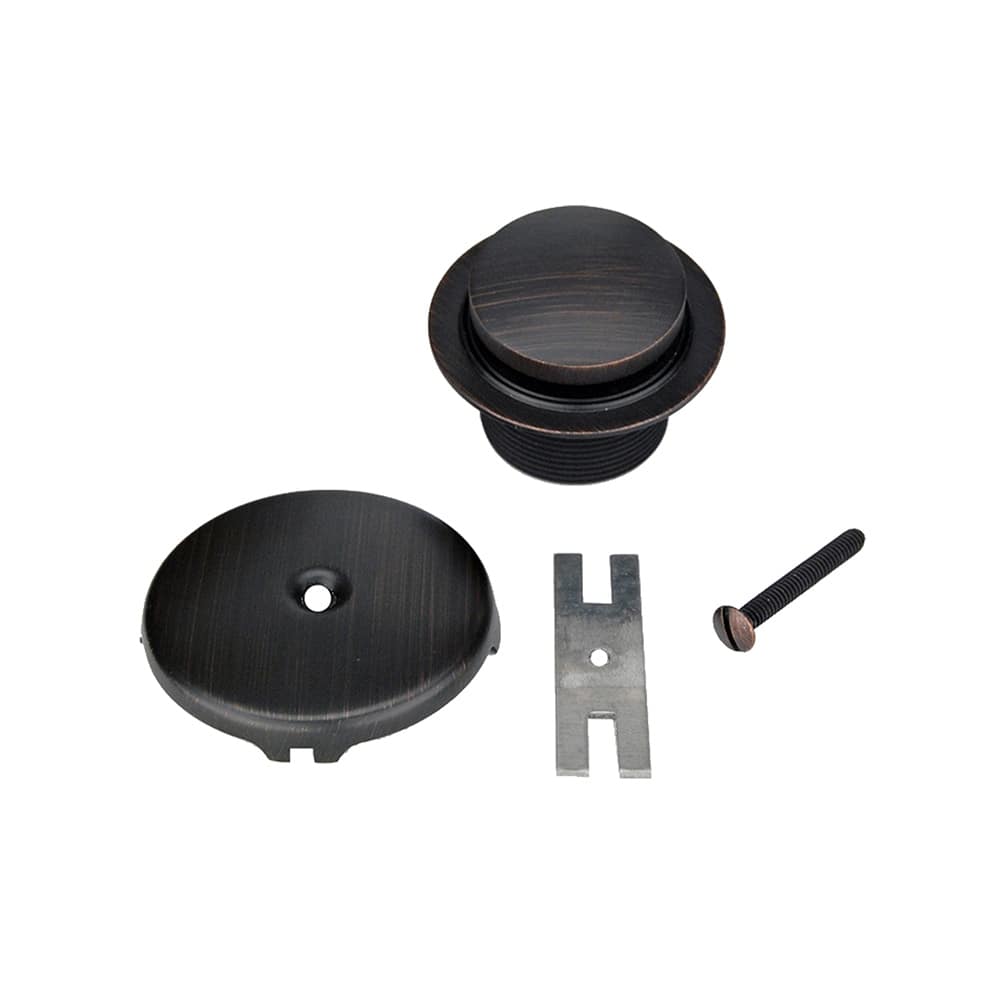 Tub Drain Trim and Single-Hole Overflow Cover for Bath Tubs in Oil Rubbed Bronze (D-301ORB)