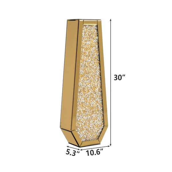 dimension image slide 2 of 6, Glam Tall Crushed Diamond Floor Vase