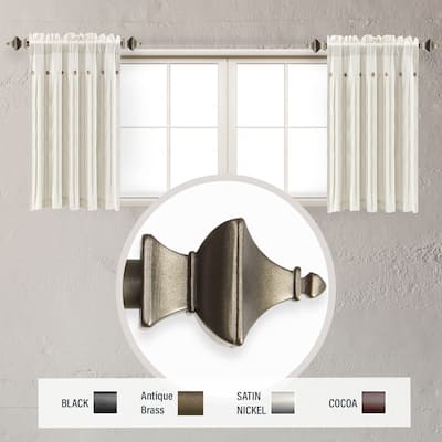 InStyleDesign Tierra 5/8 inch dia. Side Curtain Rod 12-20 inch long (Set of 2)