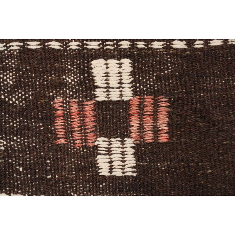Hand Woven Oriental 100% Wool Carpet Southwestern Tribal Multi-Colored Kilim Area Rug - 8' 2'' X 5' 9''