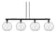 Option Matte Black / Clear Glass with White Rope