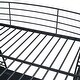 preview thumbnail 5 of 10, Black Metal Loft Beds Frame with Desk, Storage Shelves Bookcase and USB Ports, Outlet and Wireless Charging for Kids Boys Girls