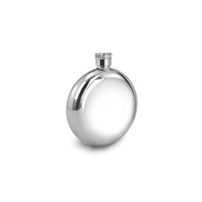 Curata Stainless Steel Polished Round 5 Ounce Flask with Funnel