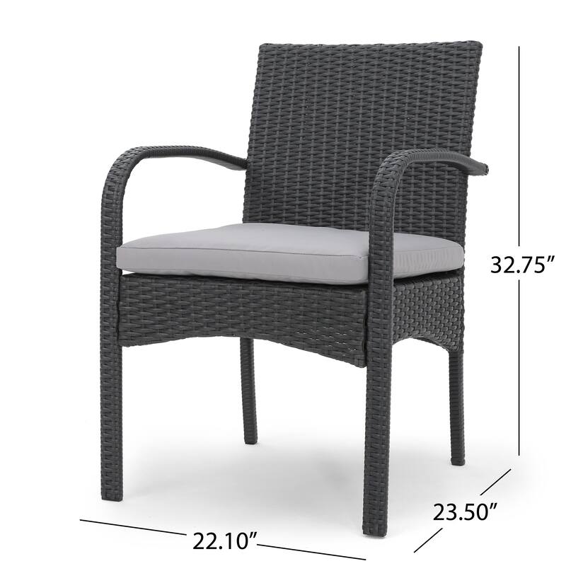 Ashworth Outdoor 7-piece Rectangular Wicker Aluminum Dining Set with Cushions by Christopher Knight Home