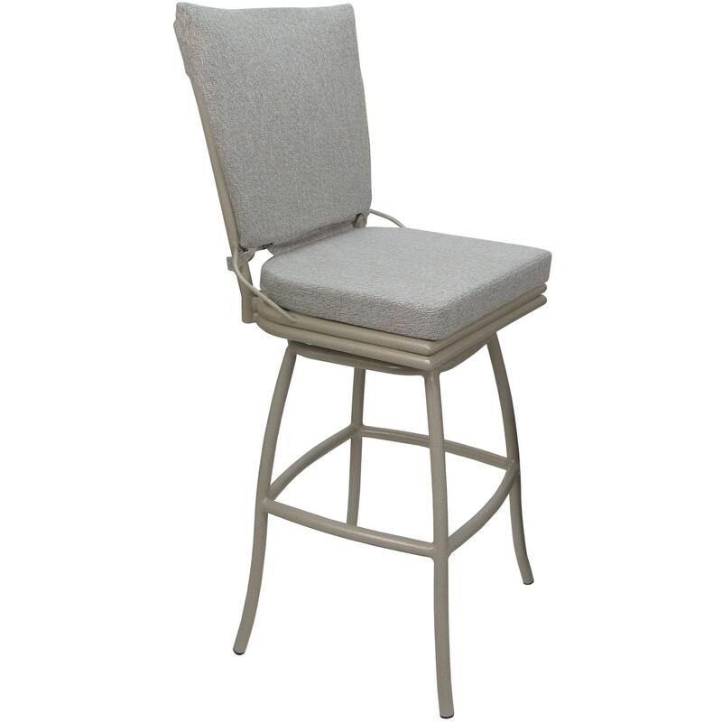 Outdoor Patio Counter 26" 30" Extra Tall 34" Bar Stool - Ofir Armless - White Linen - Beige - Counter Height