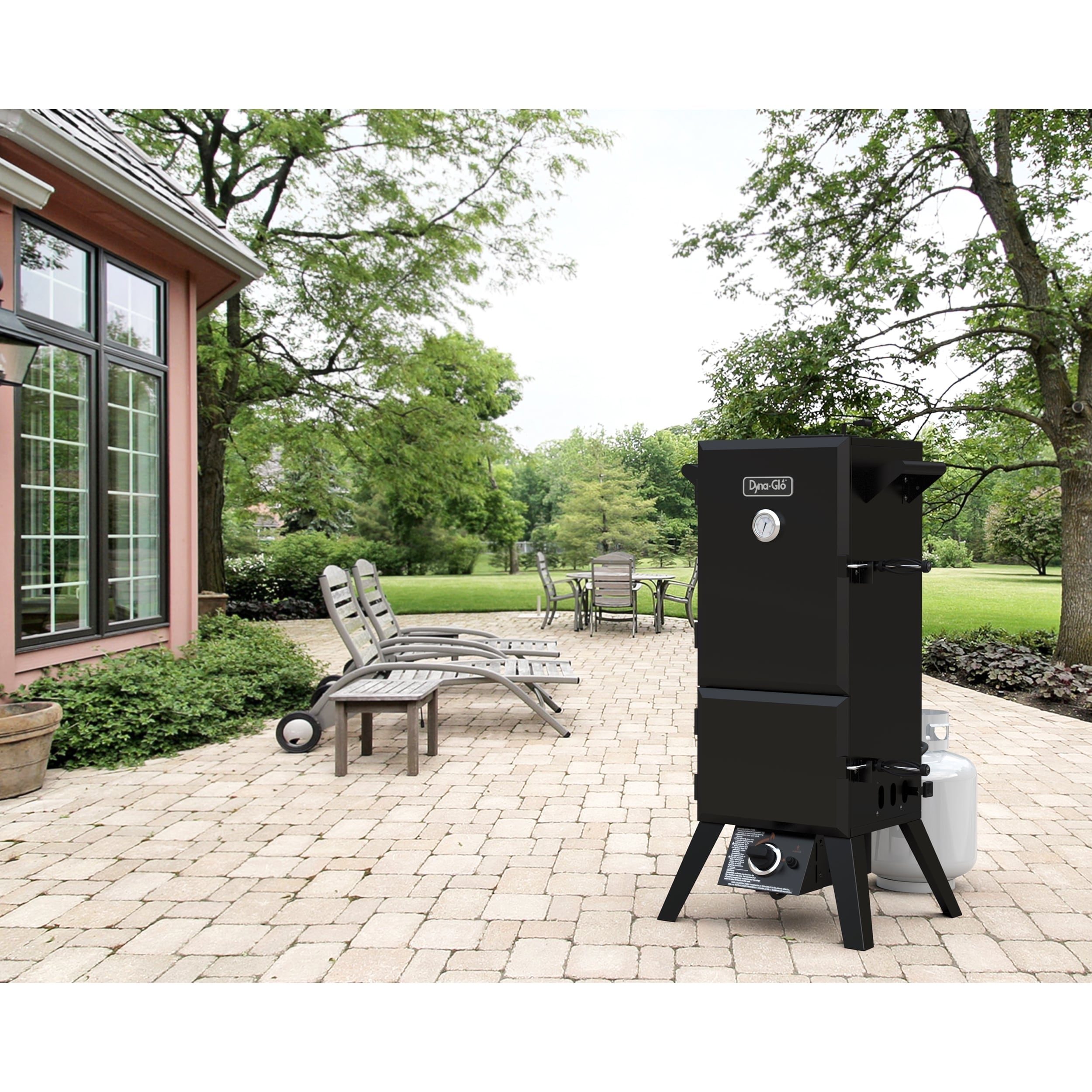 Dyna-Glo DGY784BDP 36" Dual Door LP Gas Smoker - N/A