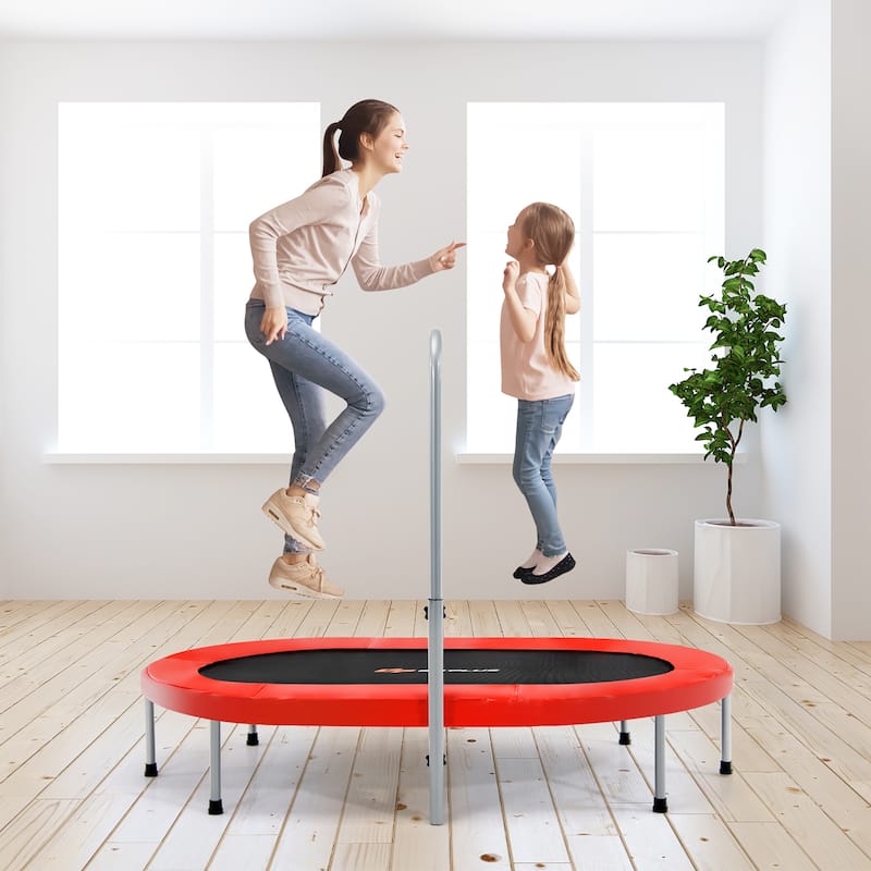 Goplus 50'' Trampoline for 2 People Foldable Rebouncer w/Adjustable - See Details