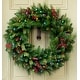 preview thumbnail 1 of 9, Woodland Berry Wreath B/O LED Lights (24", 30", 36")