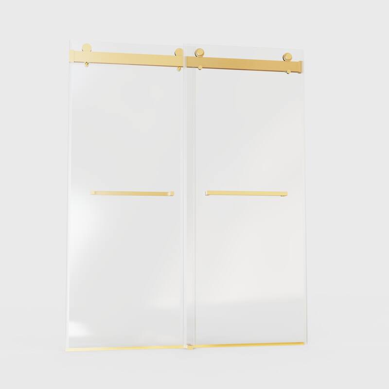 56-60 inches W *76 inches H Frameless Double Sliding