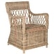 preview thumbnail 8 of 6, SAFAVIEH Rural Woven Dining Hinaku Kubu Natural Rattan Arm Chair - 24" x 28" x 37"