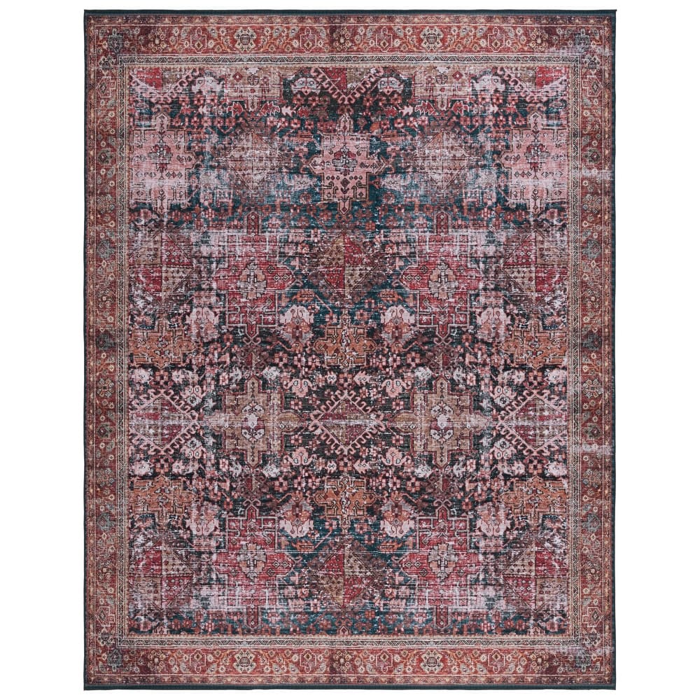 SAFAVIEH Tucson Machine Washable Slip Resistant Gena Oriental Rug