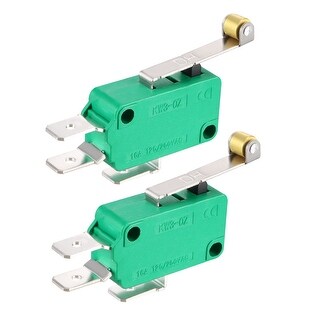 2Pcs KW3-OZ 16A AC125/250V SPDT NO NC levier galet micro interrupteur fin 
