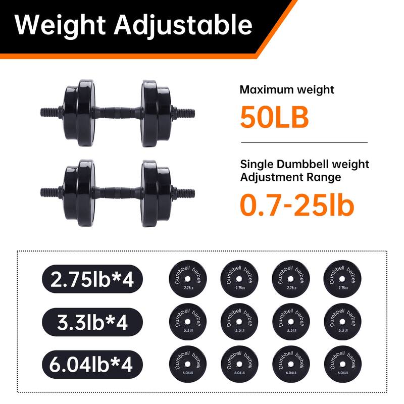 Adjustable 3 in 1 Weight Set, Dumbbells, Kettlebells, Barbell Combo, Non Slip, 20, 40, 50, 70LB Versatile Home Gym Equipment