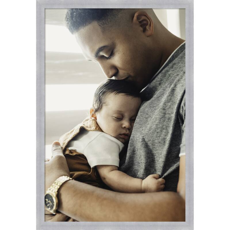 Grace Brushed Gold Narrow Framed Picture Frame, Photo Frame - 20x30 - Grace Brushed Nickel Narrow