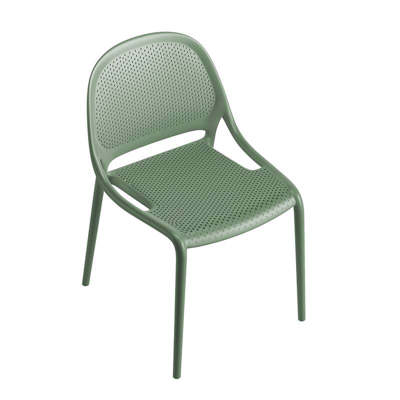 Shay Stackable Plastic Chair for Indoors or Outdoors - Set of 2