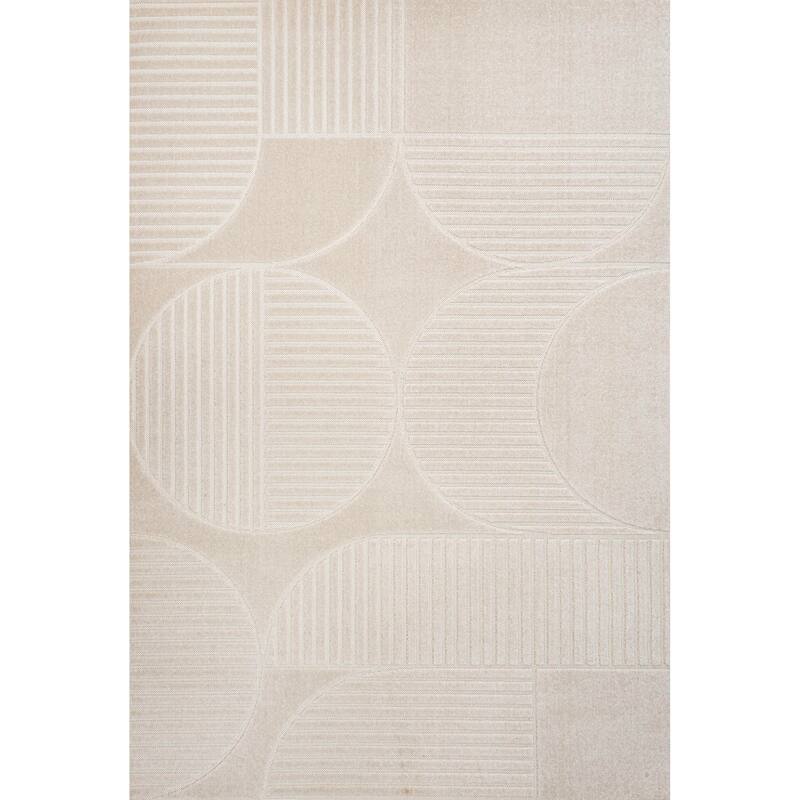 JONATHAN Y Dila Geometric Arch Scandi Striped Ivory/Cream Area Rug