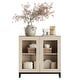 preview thumbnail 36 of 62, WAMPAT Multifunctional Sideboard Buffet Cabinets with Glass Doors, Modern Sideboard with Adjustable Shelf, Coffee Bar Cabinet