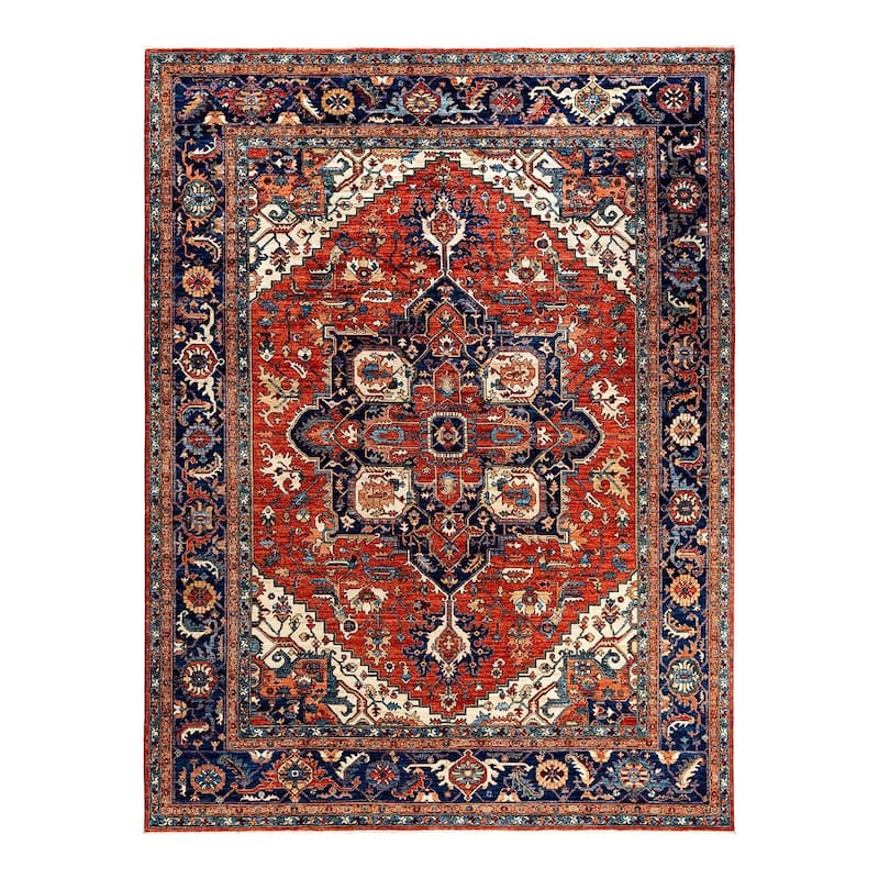 Serapi One-of-a-Kind Hand-Knotted Area Rug - Orange, 9' 2" x 11' 10" - 9' 2" x 11' 10"