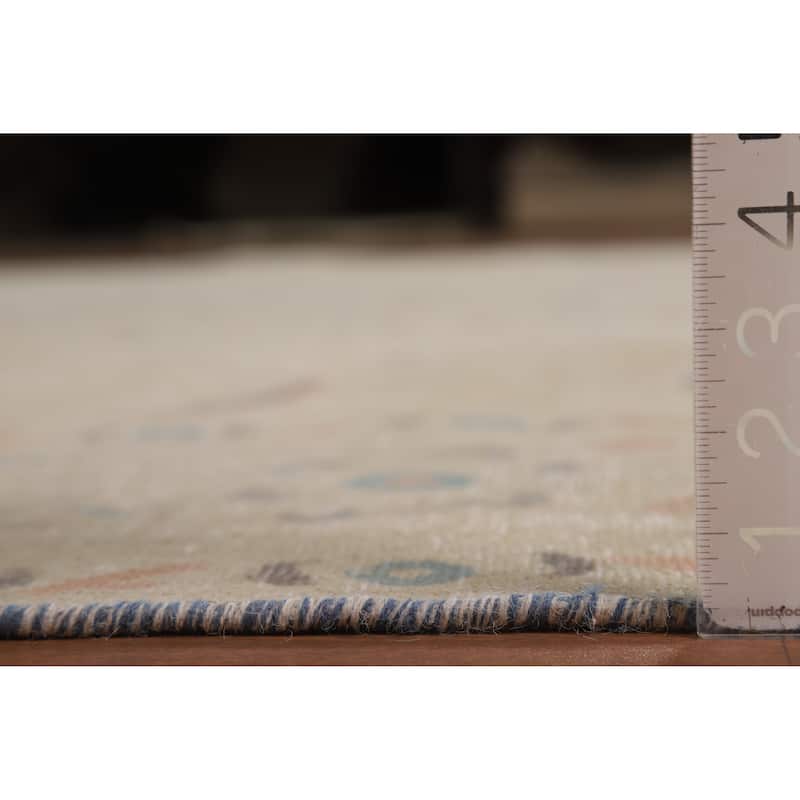 Distressed Floral Tabriz Persian Area Rug Hand-Knotted Wool Carpet - 9'5"x 10'10"