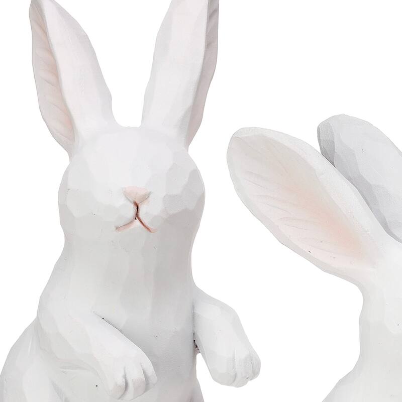 Resin 'Carved' Bunny 5" Set of 3 - 5