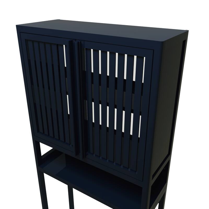 Toilet storage rack, independent bathroom, laundry room, space saving,Black