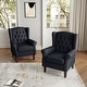 preview thumbnail 68 of 77, Button Tufted Armchair Wingback Wood legs Accent Chairs (Set of 2)