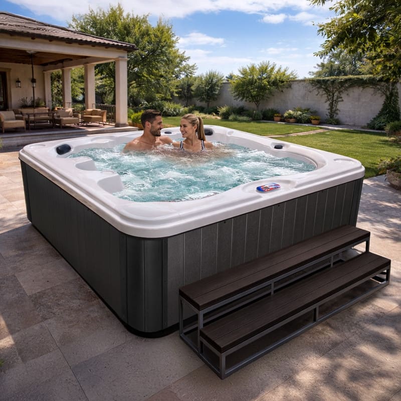 American Spas 7-Person 40-Jet Premium Acrylic Bench Spa Standard Hot Tub with Ozonator and 5.5kW Heater