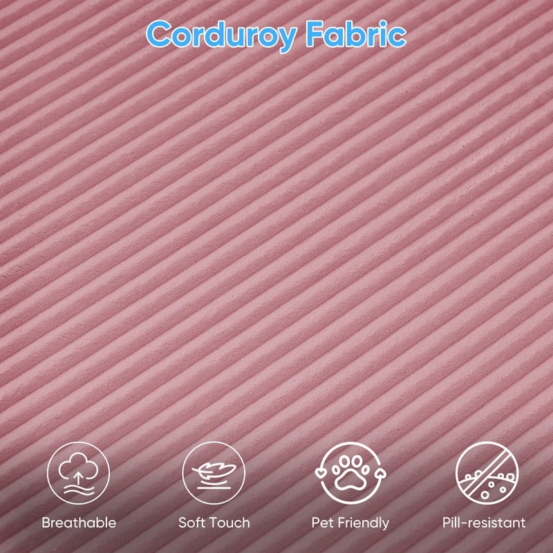 Mixoy 3-Pcs Free Combination Modular Sectional Sofas,Corduroy Compressed L-Shaped Sofa with Flexible Configuration - 3-Seater