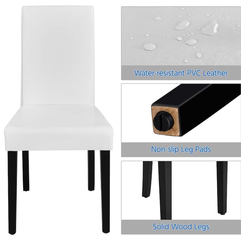 Yaheetech 4pcs Dining Room Chairs High Back for Home