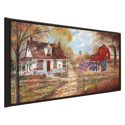 "Afternoon Quilting" by Ruane Manning Print on Floating Canvas