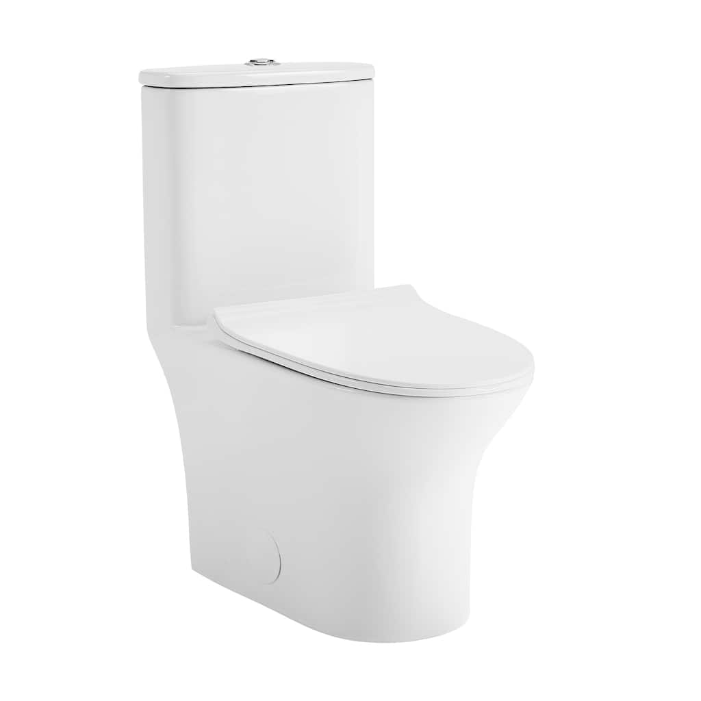 Vincennes One-Piece Toilet Dual-Flush 0.8/1.28 Gpf - 26.55" x 14.2" 30.3"