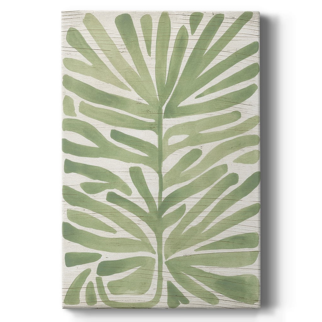 Driftwood Palm Leaf IV Premium Gallery Wrapped Canvas - Ready to Hang
