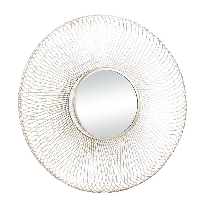 Gold Metal Starburst Room Wall Mirror - 40 x 4 x 40Round