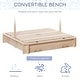 preview thumbnail 28 of 30, Outsunny Kids Sandbox with Cover, Outdoor Wooden Sandbox with Canopy - 41.75" x 41.75" x 47.75"