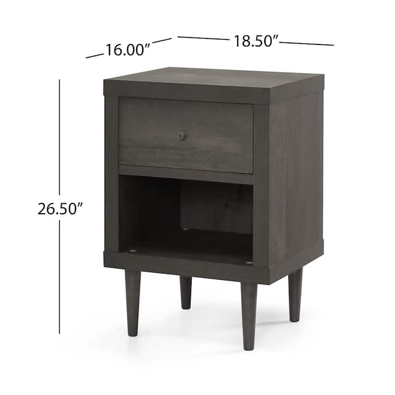 Modern 1-Drawer Nightstand by Christopher Knight Home