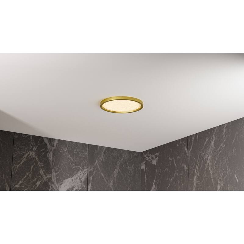 Outskirts Integrated LED Brushed Gold Flush Mount with CCT Switch