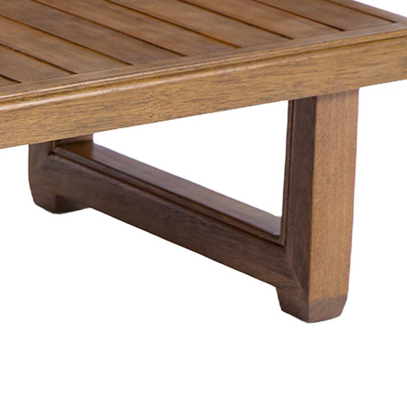 Rectangular Teak Wood Outdoor Patio Coffee Table