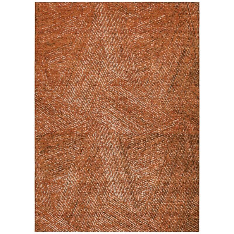 HomeRoots Abstract Transitional Rectangle Outdoor Rug
