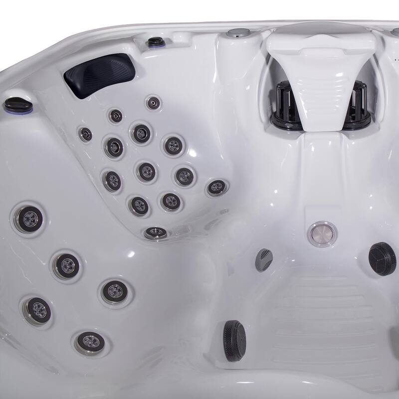 Buenospa Hollywood 5 - Person 51 - Jet Hot Tub, Ice White, Gray with Ozone and LED Lights