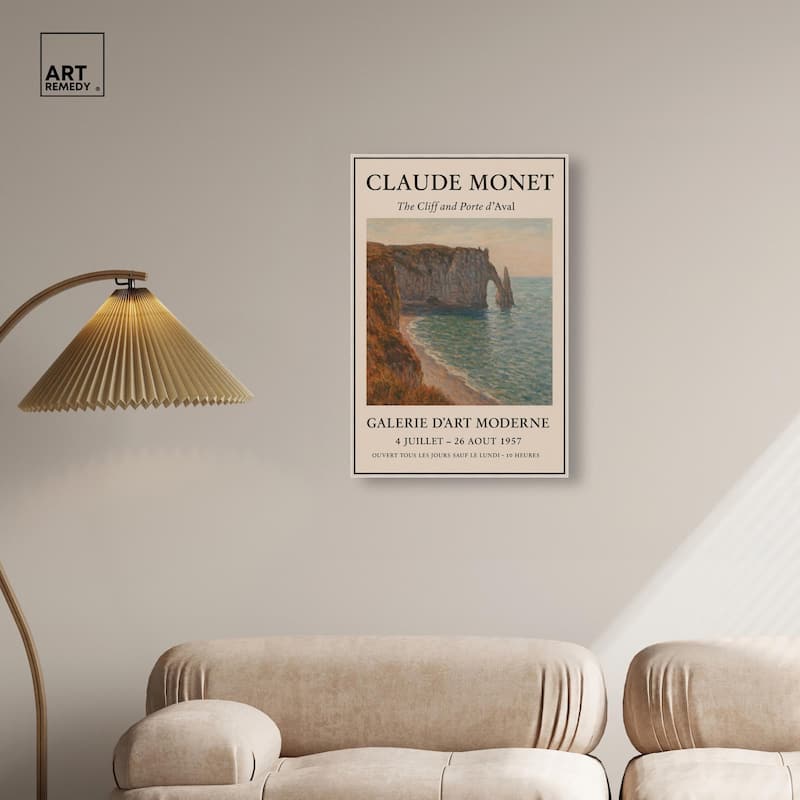 Monet's Seascape Canvas by Art Remedy