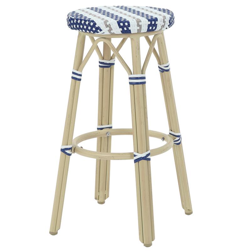 Elena Bohemian Round Wicker Patio Stools (Set of 2) by Furniture of America